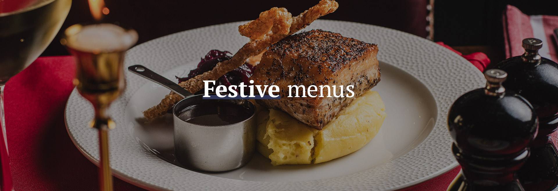 Christmas menu at The Champion