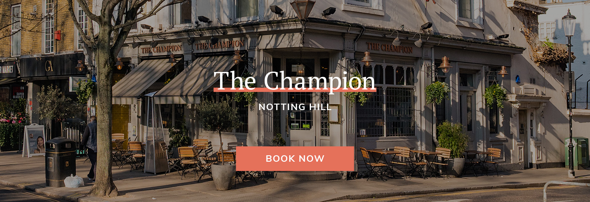 Enjoy a meal at your local pub at The Champion in London